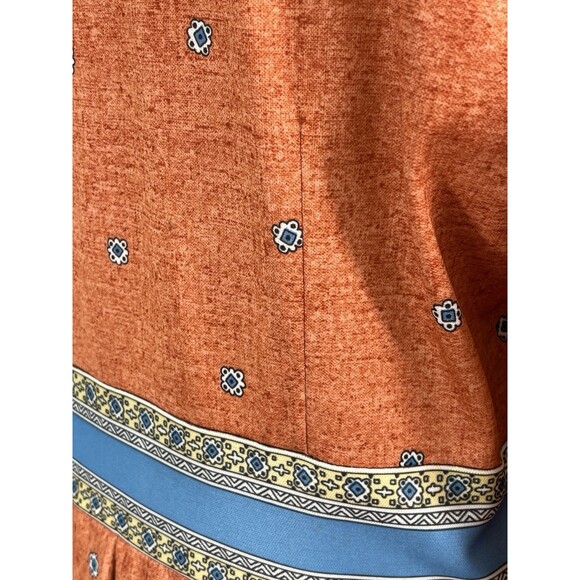 VTG 60s Fashion Nancy Greer NY Shirt Waist Dress A Line Moroccan Print Sz 16 - Picture 10 of 16